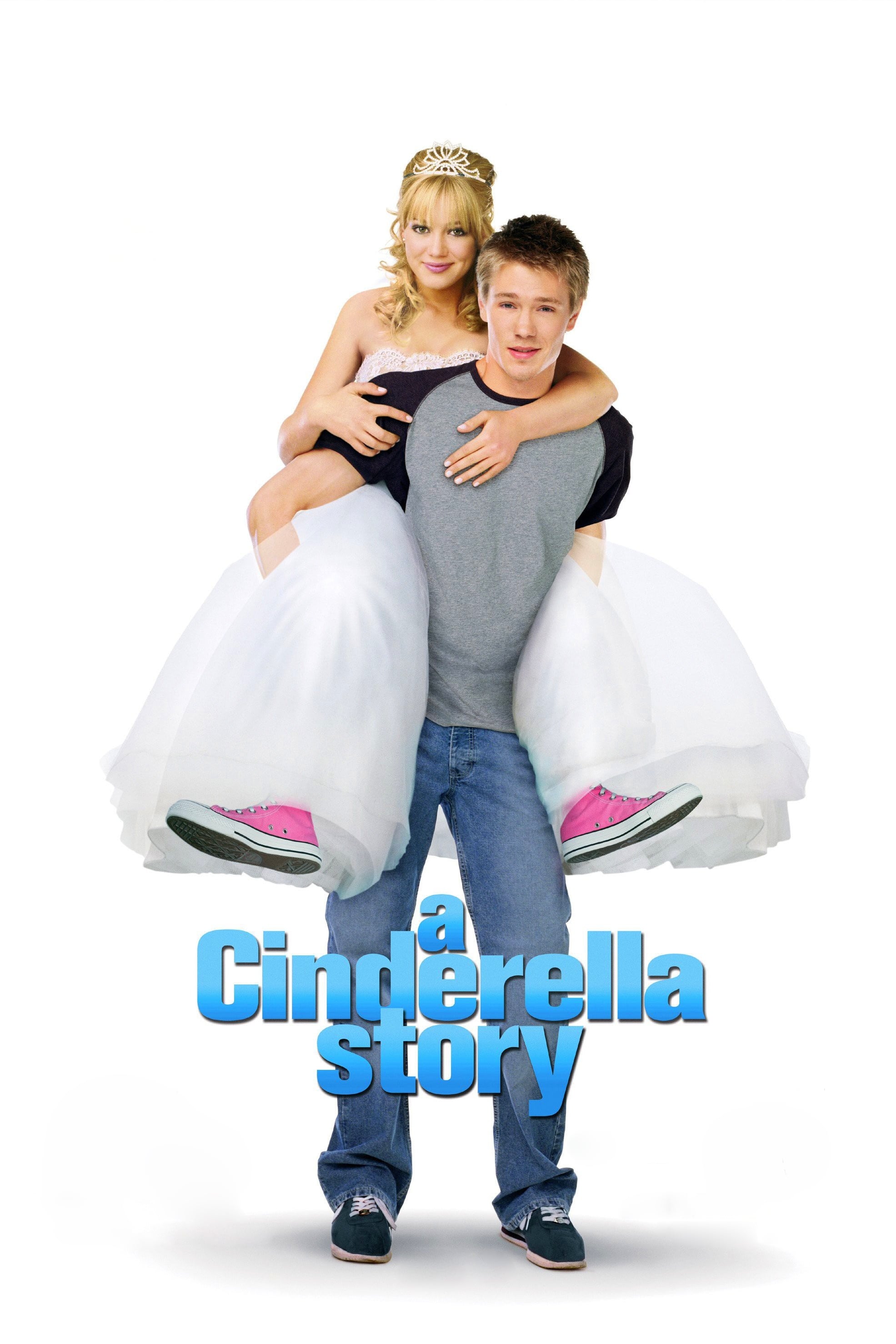 Locandina di "A Cinderella Story" (2004) in cui Hilary Duff indossa le Converse All Star rosa sotto un abito da principessa.