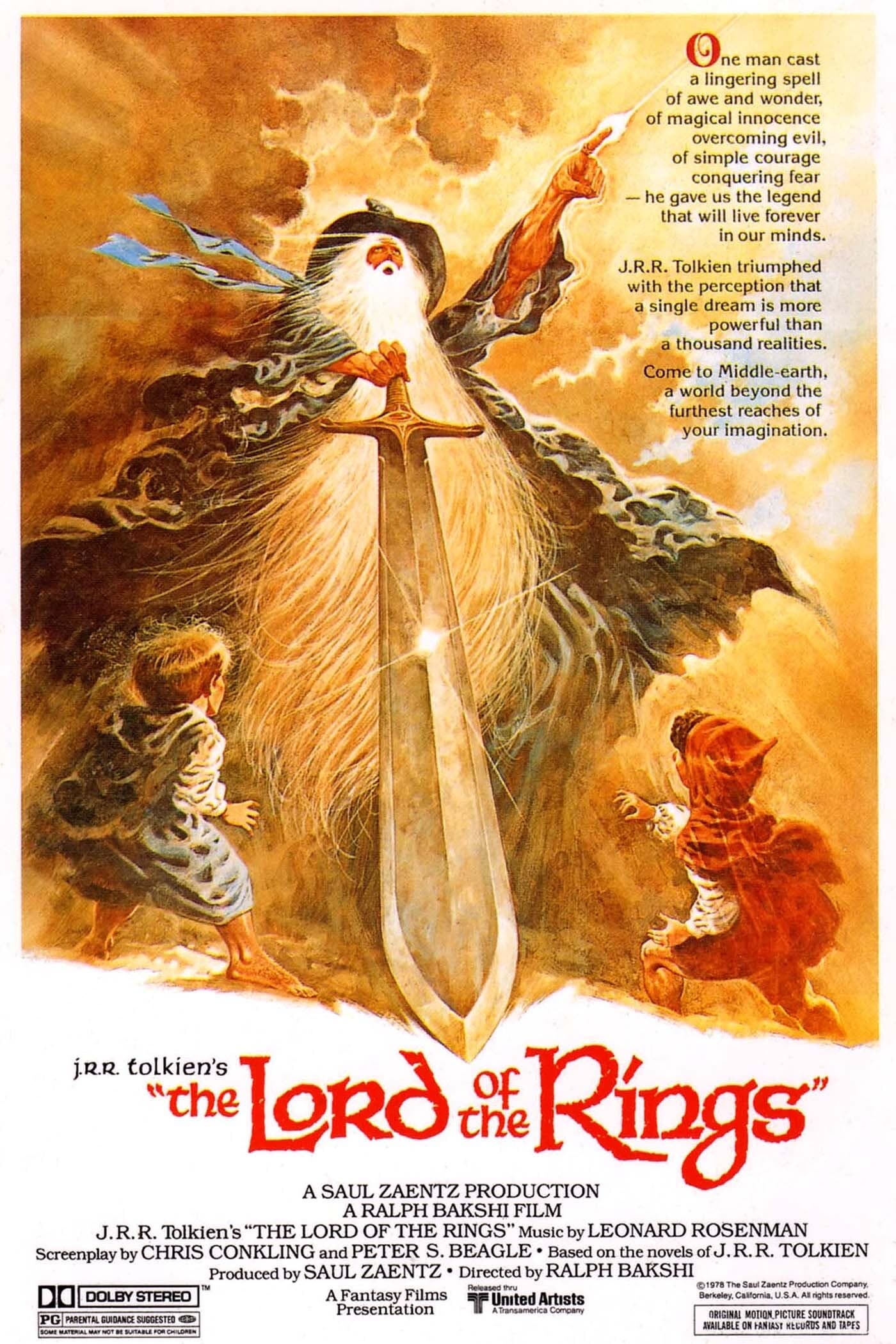 The Lord of the Rings (1978) - Posters — The Movie Database (TMDB)