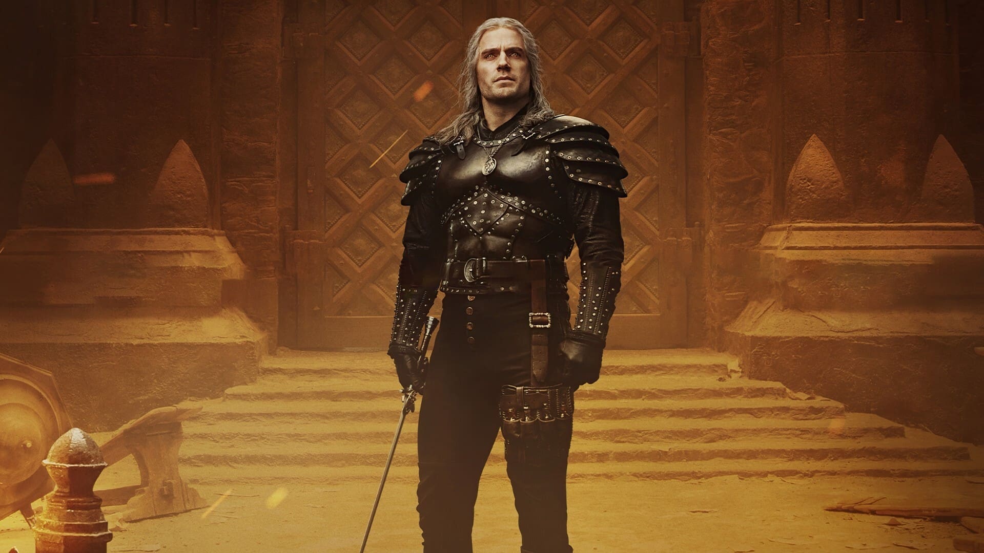 Henry Cavill playing Geralt of Rivia.