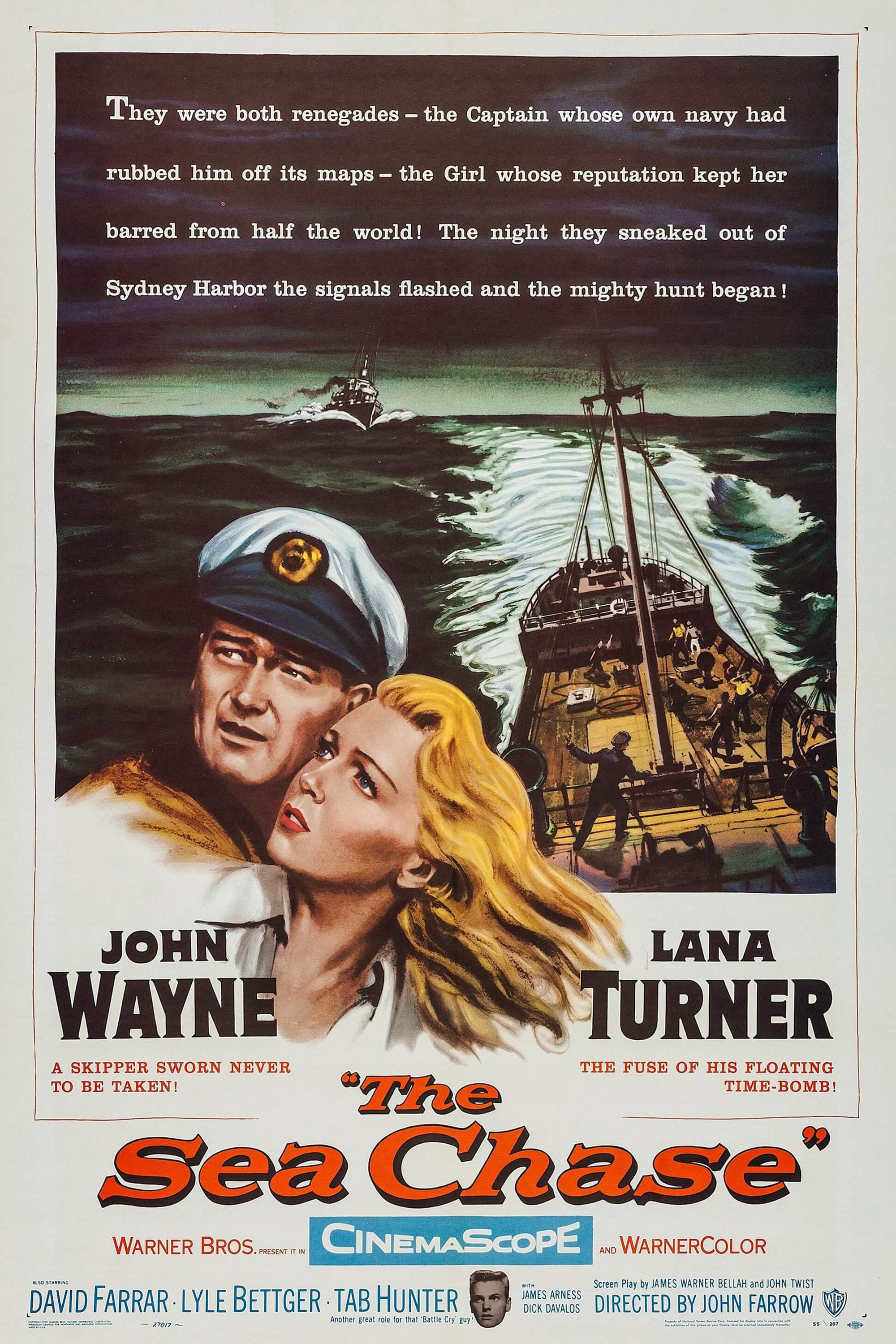 The Sea Chase (1955) - Posters — The Movie Database (TMDB)