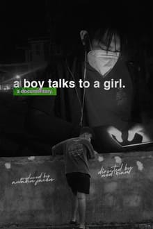 a boy talks to a girl.