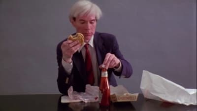 Andy Warhol Eating a Hamburger