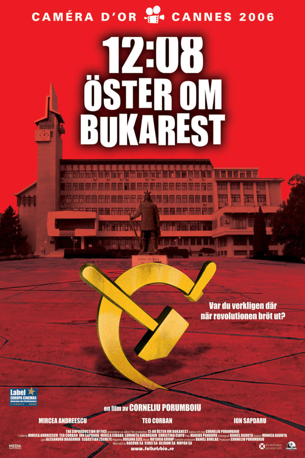 Affisch för 12:08 Öster Om Bukarest